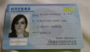 korea alien card